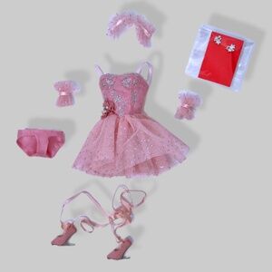 Poppy Parker L'AERIALISTE Complete Outfit Cirque Cabaret Fashion Doll Pink Dress